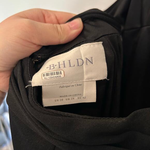 BHLDN Livy Cutout V-Neck Gown Black Size 10 - Picture 10 of 11